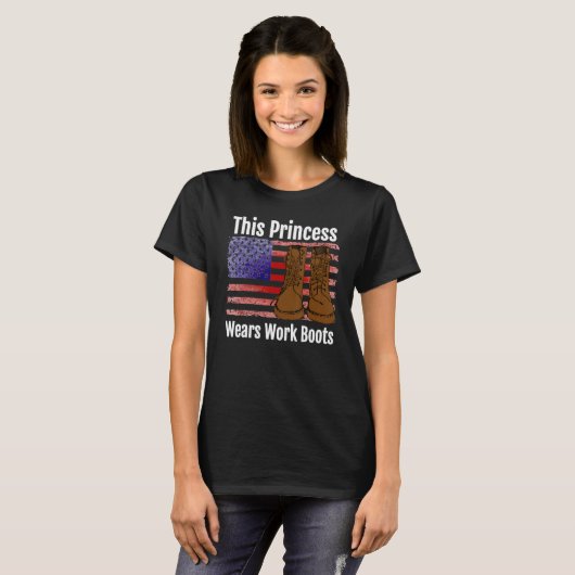 This Princess Wears Work Boots T-Shirt (Vorne ganz)