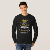 This Queen Was Born in January Living My best Life T-Shirt (Vorne ganz)