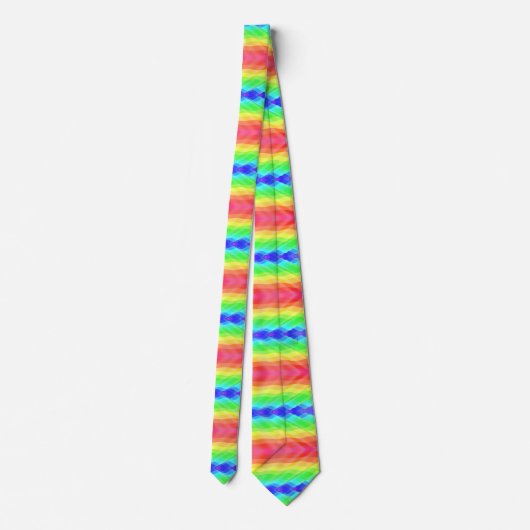 This rainbow pattern necktie krawatte (Rückseite)