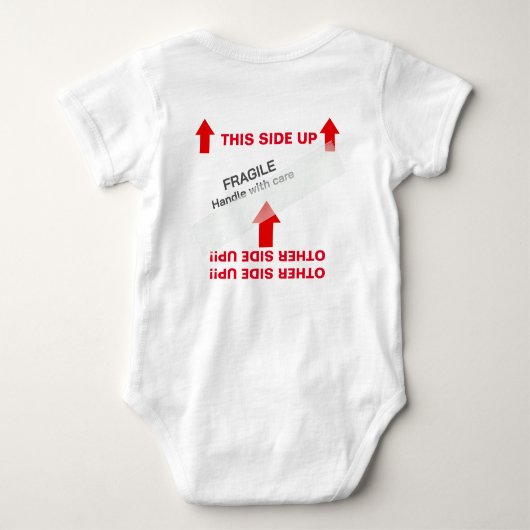 "This SEDE UP" Baby Handling Instructions Humorvol Baby Strampler (Rückseite)