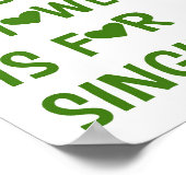 This Shower Is for Singing Funny Frog Wall Poster  (Ecke)