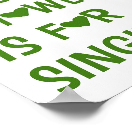 This Shower Is for Singing Funny Frog Wall Poster (Ecke)