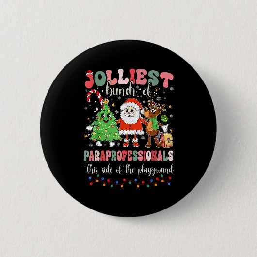 This Side Of The Playground Cute Merry Paras Button (Vorderseite)