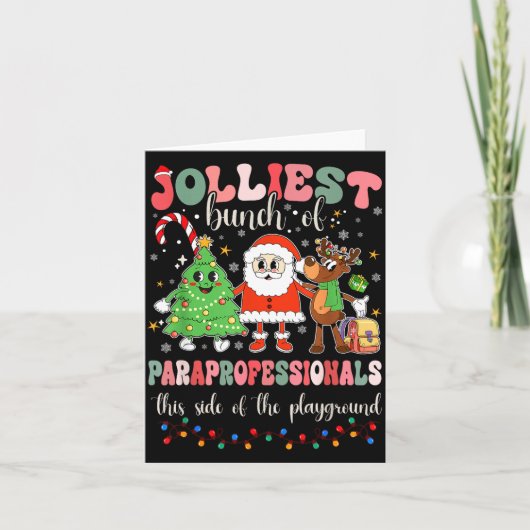 This Side Of The Playground Cute Merry Paras Karte (Vorderseite)