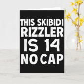 This Skibidi Rizzler Is 14 No Cap 14th Birthday 14 Karte (Gelbe Blume)