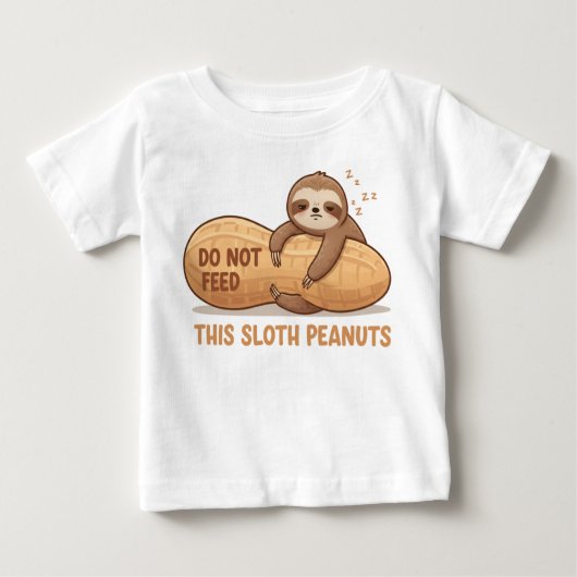 This Sloth Can’t Eat Peanuts | Kids Allergy Shirt (Vorderseite)