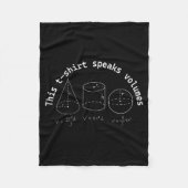 This Speaks Volumes Funny Maths Science Geeky Pun  Fleecedecke (Vorderseite)