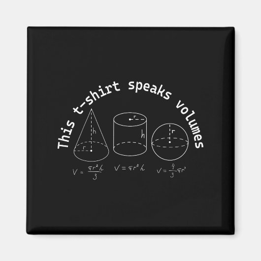 This Speaks Volumes Funny Maths Science Geeky Pun Magnet (Vorne)