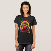 This Teacher Loves 2nd Grade Class Pencil Rainbow  T-Shirt (Vorne ganz)