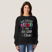 THIS TEACHER LOVES HER 4TH GRADE CLASS Shirts Vale (Vorne ganz)