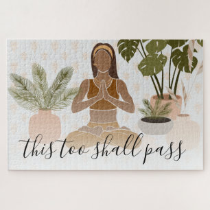 This Too Shall Pass Yoga Botanical Puzzle