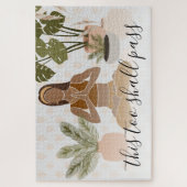 This Too Shall Pass Yoga Botanical Puzzle (Vertikal)