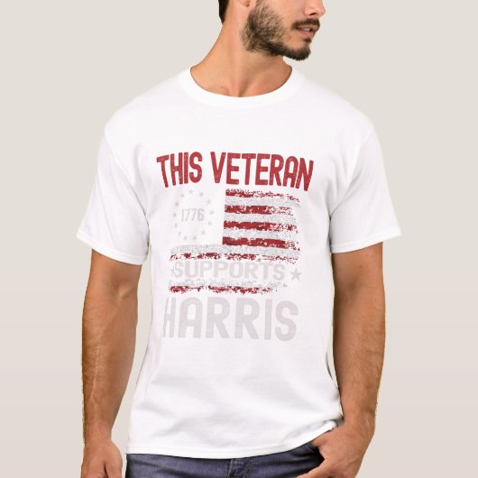 This Veteran Supports Harris T-Shirt (Vorderseite)