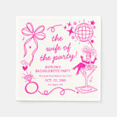 This Wife Is A Showgirl Bachelorette Party Serviette (Vorderseite)