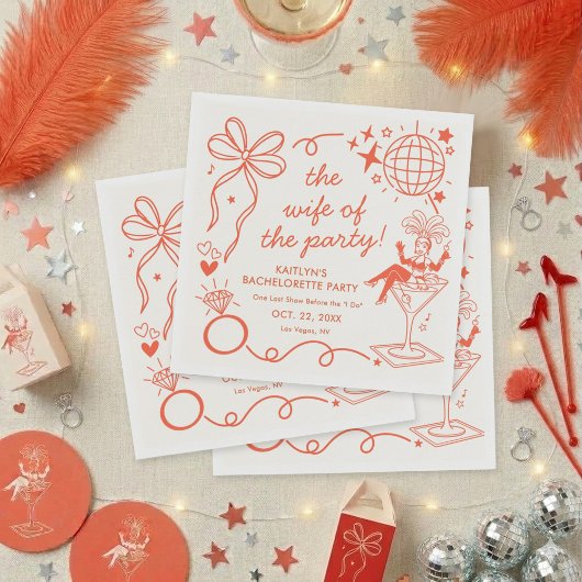 This Wife Is A Showgirl Bachelorette Party Serviette