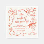 This Wife Is A Showgirl Bachelorette Party Serviette (Vorderseite)