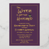 This Witch Is Getting Hitched Bachelorette Party Folieneinladung (Vorderseite)