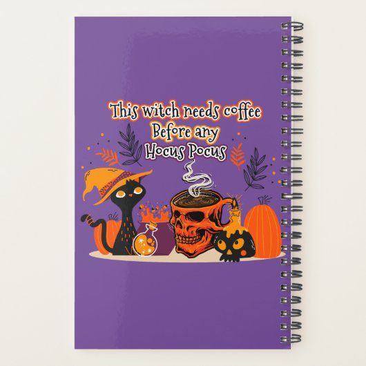 This Witch Needs Coffee Before Any Hocus Pocus Planer (Rückseite)