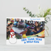 This Year Was a Wild Ride Christmas Photo Card Feiertagskarte (Stehend Vorderseite)