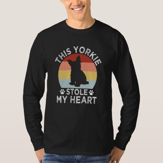 This Yorkie Stole My Heart Yorkshire Terrier Dog T-Shirt (Vorderseite)