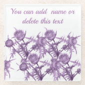 THISTL-violette Blume Glasuntersetzer (Vorderseite)
