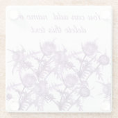 THISTL-violette Blume Glasuntersetzer (Rückseite)