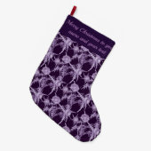 THISTL-violette Blume Großer Weihnachtsstrumpf (Vorderansicht (hängend))