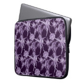 THISTL-violette Blume Laptopschutzhülle (Vorderseite Links)