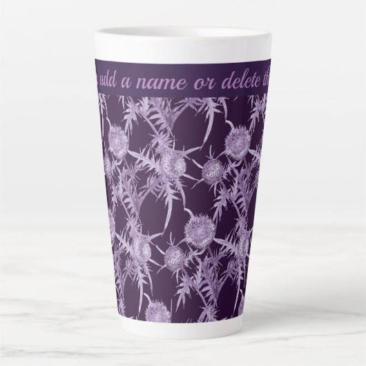 THISTL-violette Blume Milchtasse (Vorderseite)