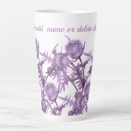 THISTL-violette Blume Milchtasse (Vorderseite)