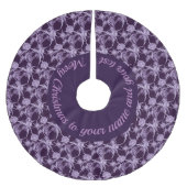 THISTL-violette Blume Polyester Weihnachtsbaumdecke (Vorderseite)
