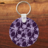 THISTL-violette Blume Schlüsselanhänger (Vorderseite)