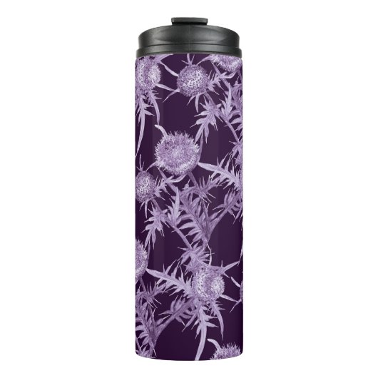 THISTL-violette Blume Thermosbecher (Vorderseite)