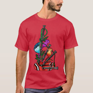 Thistle and bagpipe Schottland T-Shirt