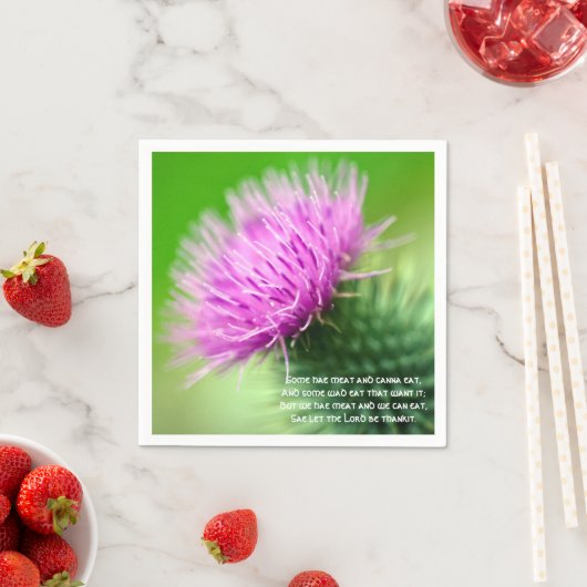 Thistle and Selkirk Grace Cocktail-Papierserviette Serviette (Beispiel)