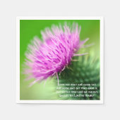 Thistle and Selkirk Grace Cocktail-Papierserviette Serviette (Vorderseite)