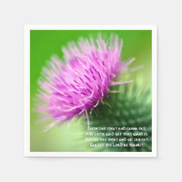 Thistle and Selkirk Grace Cocktail-Papierserviette Serviette