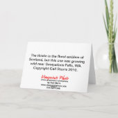 Thistle Birthday Card Karte (Rückseite)