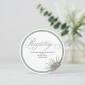 Thistle Blume Round Wedding Registry Card Einladung (Stehend Vorderseite)
