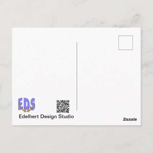 Thistle Butterfly on Butterfly Bush DIY Postcard Postkarte (Rückseite)