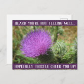 Thistle Chee up Get Well Postcard Postkarte (Vorne/Hinten)