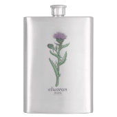 thistle / cluaran mit schottisch-gälischer überset flachmann (Vorderseite)