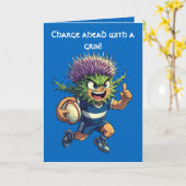 Thistle Dash Scottish Rugby Motif Karte (Gelbe Blume)