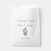 Thistle Floral Scottish Watercolor Wedding Party Geschenktütchen (Vorderseite)