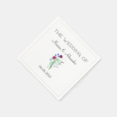 Thistle Floral Scottish Watercolor Wedding Party Serviette (Ecke)