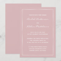 Thistle French Pink Moderne Einladungen für Hochze
