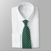 Thistle Green mit Ivory White Pinstripes Krawatte (Gebunden)