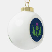 Thistle Keramik Ball Weihnachtsschmuck Kugel-Ornament (Links)