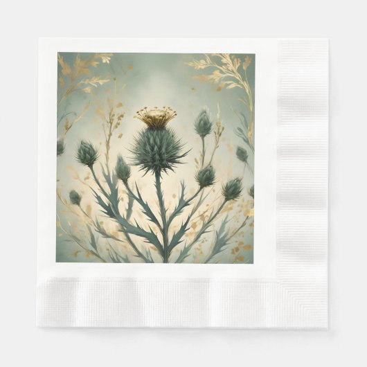 Thistle Print Paper Napkin Serviette (Vorderseite)