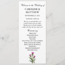 Thistle Purple Floral Elegant Modern Wedding 